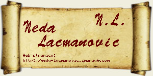 Neda Lacmanović vizit kartica